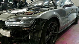 Подготовка автомобиля Audi к покраске
